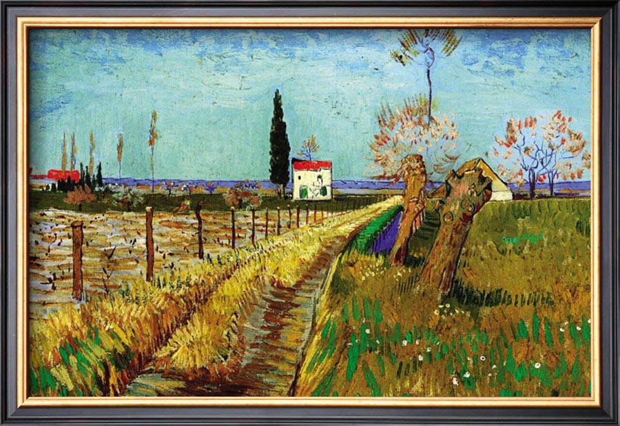 Path Through a Field with Willows - Van Gogh Painting On Canvas